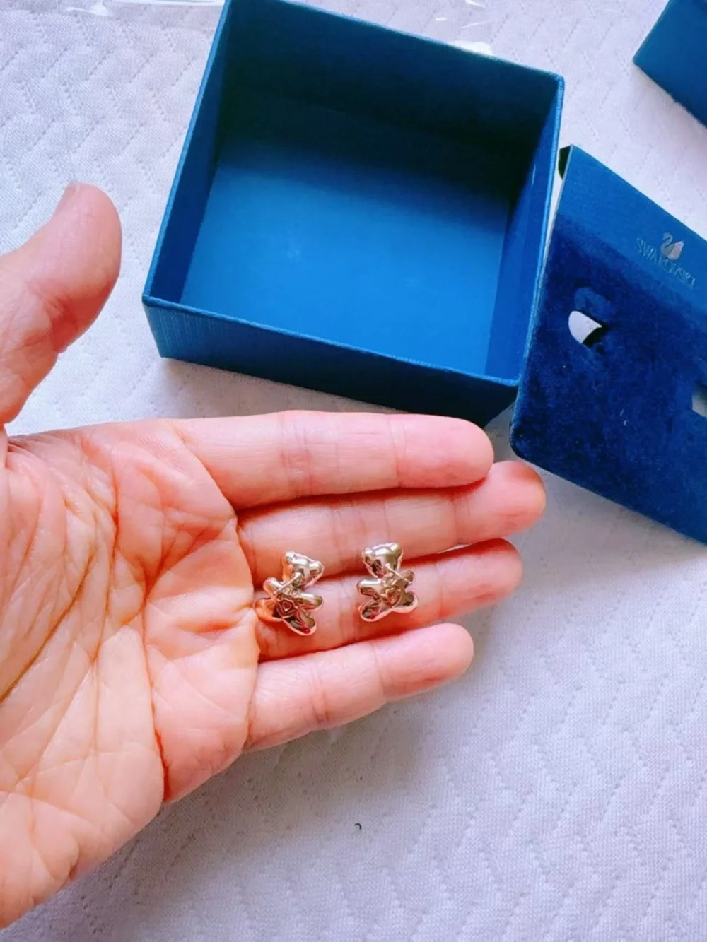 Swarovski Teddy Multi-Colored Rose Gold-Plating Pierced Earrings‎